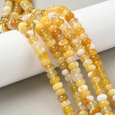Natural Banded Agate Beads Strands G-F790-I01-01B-1