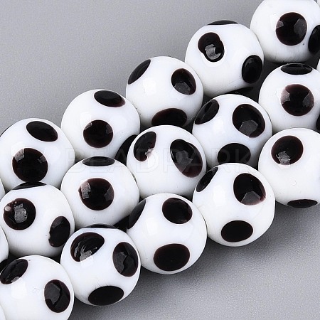 Handmade Lampwork Beads Strands LAMP-N037-02F-1