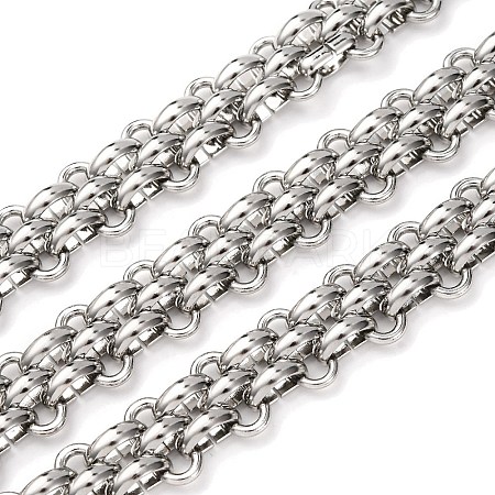 304 Stainless Steel Woven Link Chains CHS-S012-02P-1