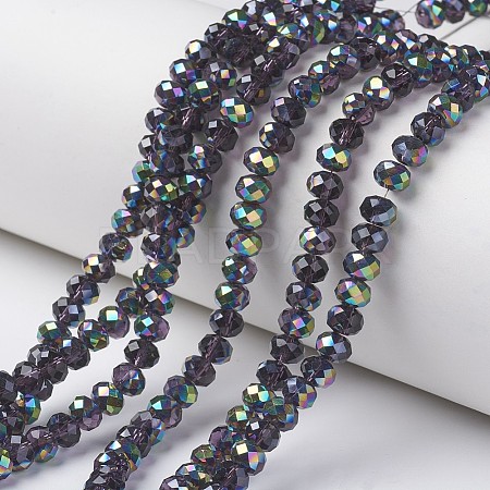 Electroplate Transparent Glass Beads Strands LS-EGLA-A034-T4mm-Q09-1