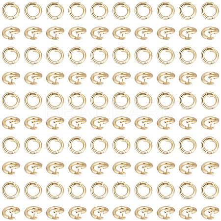 Brass Twister Clasps KK-BBC0025-17B-G-1