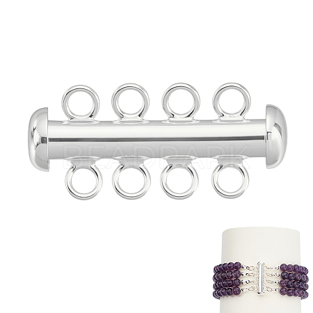 1 Set Sterling Silver Slide Lock Clasps STER-GA0001-42B-S-1