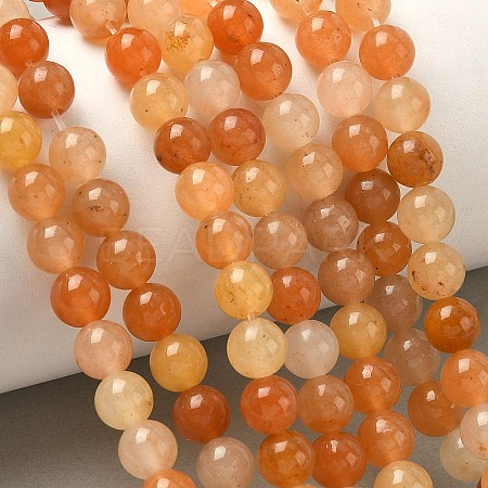 Natural Red Aventurine Bead Strands G-P257-02-6mm-01-1