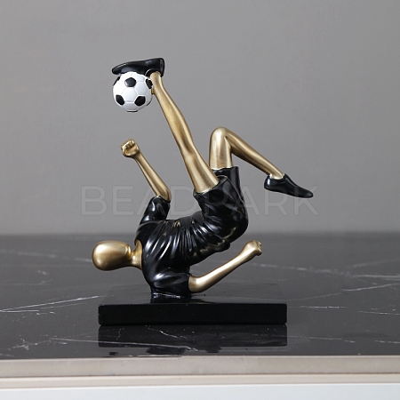 Resin Football Boy Figurines Display Decorations PW-WG47719-01-1