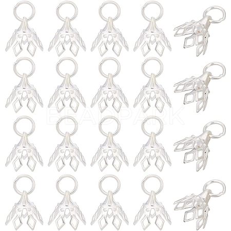 Brass Filigree Bead Cap Bails KK-HY0001-21-1