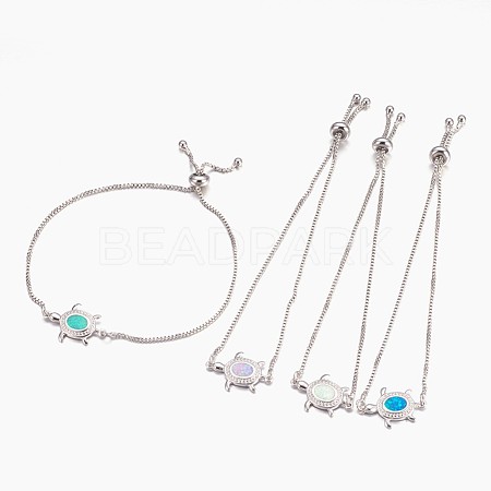 Adjustable Brass Bolo Bracelets BJEW-K204-03-P-1