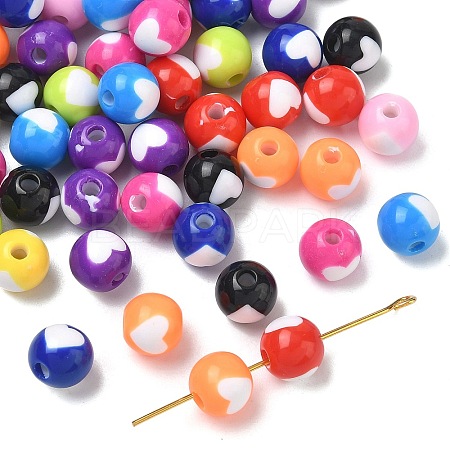 Opaque Acrylic Beads MACR-S775-8mm-M-1