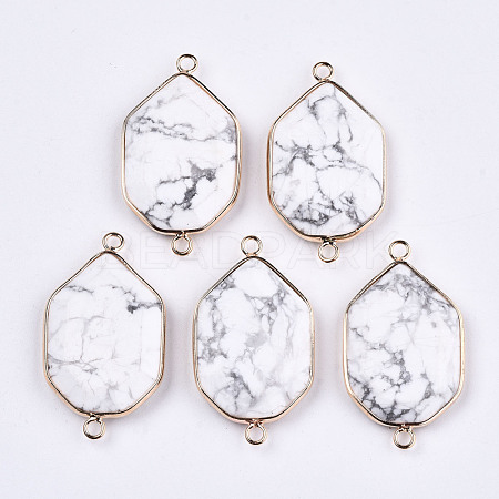 Natural Howlite Links Connectors G-T131-48G-07-1
