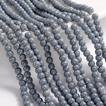 Painted Glass Beads Strands X-DGLA-S071-4mm-10-1