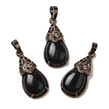 Synthetic Blue Goldstone Pendants G-H065-01R-12-1