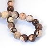 Natural Zebra Jasper Round Bead Strands X-G-E334-6mm-12-3