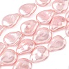 Electroplate Opaque Glass Imitation Pearl Strands EGLA-D302-02C-1