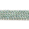 Electroplate Transparent Glass Beads Strands X-GLAA-H021-01A-FR07-2