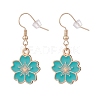 Sakura Flower Enamel Dangle Earrings EJEW-JE04863-3