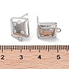 Brass Micro Pave Cubic Zirconia Stud Earring Findings KK-E107-12P-3