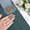 60Pcs 2 Size Brass Ice Pick Pinch Bails KK-BBC0010-09-3