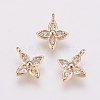 Brass Micro Pave Cubic Zirconia Charms ZIRC-F081-13G-1