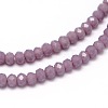 Faceted Rondelle Glass Beads Strands X-GLAA-M028-2mm-A02-2