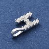 925 Sterling Silver with Cubic Zirconia Charms STER-Q004-01H-S-2