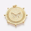 Brass Micro Pave Cubic Zirconia Pendants ZIRC-O026-23G-NR-2