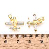 Brass Micro Pave Cubic Zirconia Pendants KK-T073-51G-3