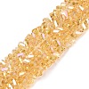 Electroplate Transparent Glass Beads Strands EGLA-Q139-01A-A03-1