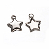 Star 201 Stainless Steel Pendant Cabochon Settings STAS-D111-19-1