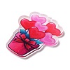 Valentine's Day Opaque Printed Acrylic Pendants for Earrings Making MACR-M037-01E-2