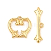 Heart Brass Toggle Clasps KK-G548-43G-04-3