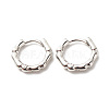 Brass Bamboo Shape Hoop Earrings for Women EJEW-G306-04P-1