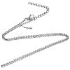 Non-Tarnish 304 Stainless Steel Cable Chain Necklace STAS-T040-PJ206-55-3