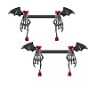 316L Surgical Stainless Steel Ruby Rhineston Nipple Barbells WGA8DED-02-1