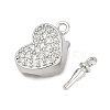 Brass Micro Pave Clear Cubic Zirconia Box Clasps KK-P291-44P-2