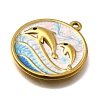 304 Stainless Steel Enamel Pendants STAS-Z163-21G-03-2
