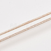 Brass Round Snake Chain Necklaces X-MAK-T006-11A-RG-3