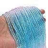 Transparent Painted Glass Beads Strands X1-DGLA-A034-T4mm-A22-2