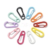 30Pcs 10 Colors Spray Painted Alloy Spring Gate Rings KEYC-CJ0001-03-1