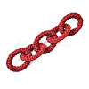 Spray Painted CCB Plastic Linking Rings CCB-Q091-011E-4