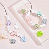 32Pcs 8 Colors Food Grade Eco-Friendly Silicone Focal Beads FIND-CA0006-70-4