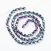 Electroplate Glass Beads X-GC885Y-1-3