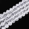 Transparent Crackle Glass Beads Strands GLAA-N053-8mm-11-1