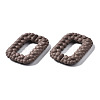 Spray Painted CCB Plastic Linking Rings CCB-Q091-009C-3