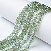 Electroplate Transparent Glass Beads Strands EGLA-A034-T2mm-F18-1