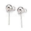 Non-Tarnish 304 Stainless Steel Ball Post Stud Earring Findings X-STAS-Z035-02P-E-1