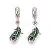 Rack Plating Alloy Enamel European Dangle Charms MPDL-N039-039-1