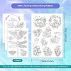 4 Sheets 11.6x8.2 Inch Stick and Stitch Embroidery Patterns DIY-WH0455-014-2