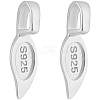 2Pcs 925 Sterling Silver Glue-on Flat Pad Bails STER-BBC0009-30-1