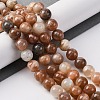 Round Natural Multi-Moonstone Beads Strands G-I176-09-10mm-6