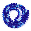 Imitate Austrian Crystal Bicone Frosted Glass Beads Strands GLAA-F029-TM4mm-A06-2