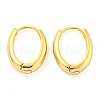 Oval Brass Huggie Hoop Earrings for Women EJEW-M255-01G-1